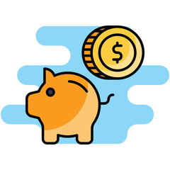 Saving icon Stock illustration.