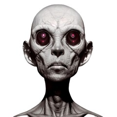 Generative AI abstract render of an alien portrait
