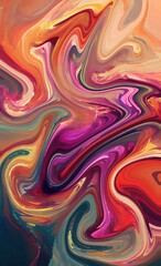 abstract background fluid art. Oil and acrylic. Colorful multicolored background