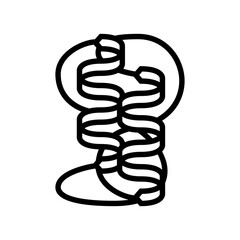 protein folding biochemistry line icon vector illustration