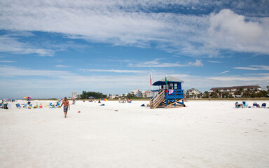 White sand beach in Florida, Lifeguard