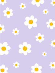Flower Doodle Background Daisy