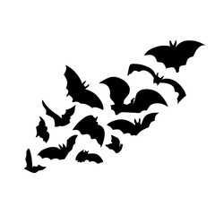 Halloween flying bat vector