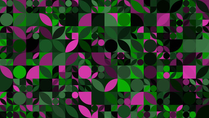Fototapeta na wymiar Geometric background pattern of fresh green natural leave and leaf. Vector file.