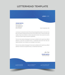 Abstract Letterhead Design. Clean and professional corporate company business letterhead template design.