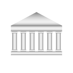 Obraz premium Bank icon on white.