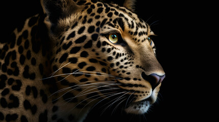 Obraz na płótnie Canvas close-up of a leopard