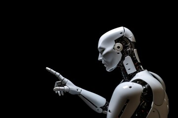 Naklejka premium The Future of Collaboration: AI and Human Partnership Created with Generative AI