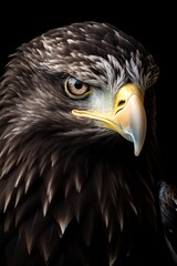 Fototapeta premium illustration, intense eagle, generative ai