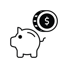 Saving icon Stock illustration.