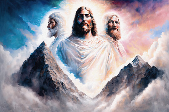 Transfiguration Of Jesus on the mountain, generative ai