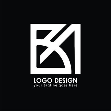 BA BA Logo Design, Creative Minimal Letter BA BA Monogram
