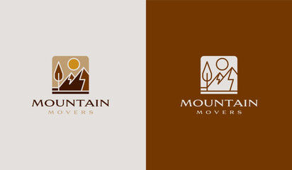 Simple Mountain Logo. Universal creative premium symbol. Vector sign icon logo template. Vector illustration