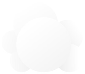 White fluffy cloud. Vector illustration.	