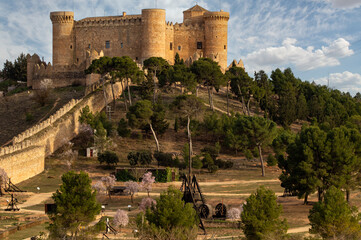 Courtyard of the medieval castle of Belmonte.