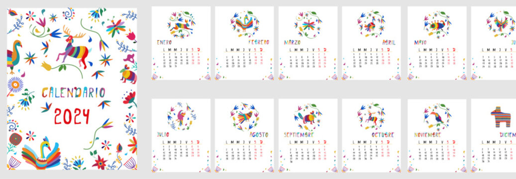 100,000 Calendario 2024 Vector Images