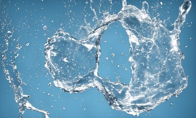Water splash isolated on background (Generative AI)