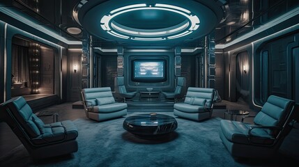 Contemporary Futuristic Room Design with Generative AI