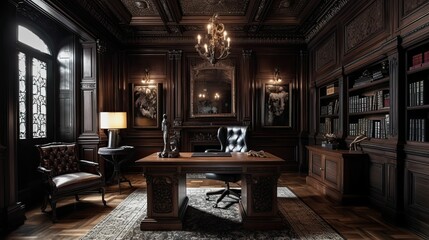 The Dark Side of Office Design: Incorporating Gothic Elements with Generative AI