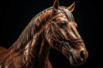 Muscular system of a horse's anatomy. Generative AI - obrazy, fototapety, plakaty