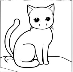 cat coloring cartoon