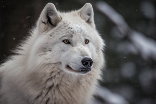 Wolf close up.