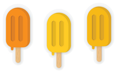 Colorful ice cream dessert pattern vector. Summer vector design.
