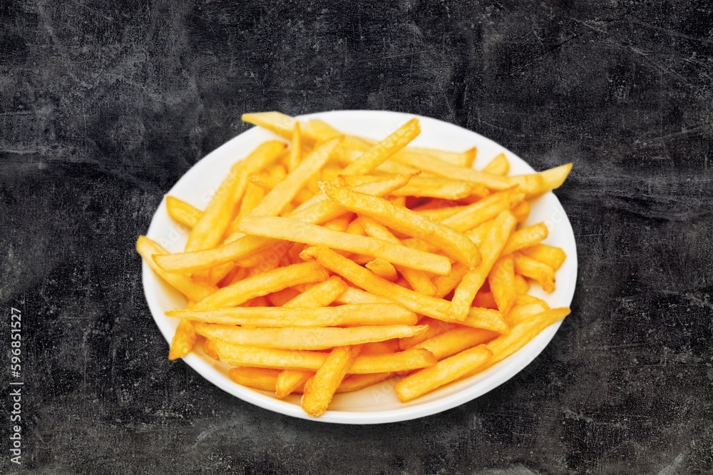 Canvas Prints roasted tasty fry potatoes on desk