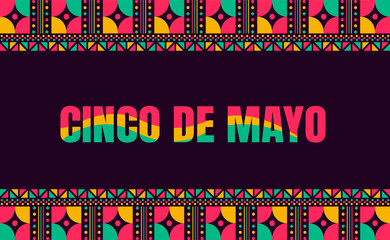 Cinco de Mayo background or banner design template.