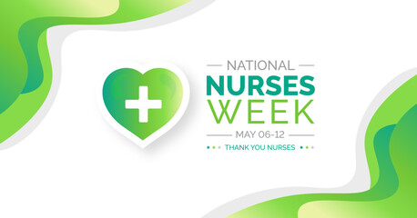 National Nurses Week background or banner design template celebrated in may