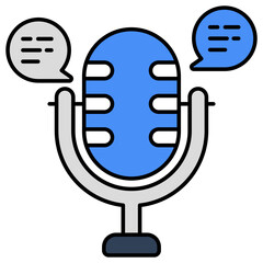 Trendy vector design of audio chat