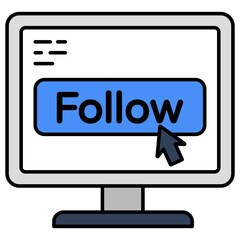 A creative design icon of follow 