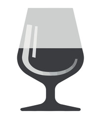 fresh wine in cup silhouette