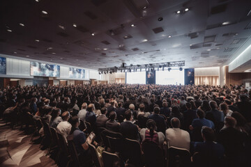 Vibrant Conference Room Filled with Business Professionals