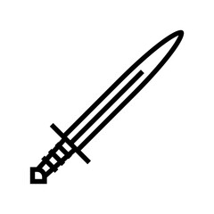 sword weapon war line icon vector illustration