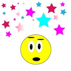 card for celebration with star shapes ai