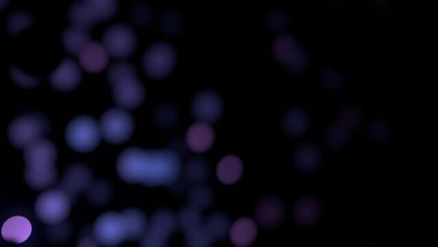 Lichter Bokeh - LED Punkte, blau, lila, violett, dynamisch, bewegung
