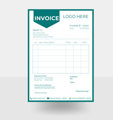 Obraz premium modern business invoice in abstract design, vector , illustrator. 