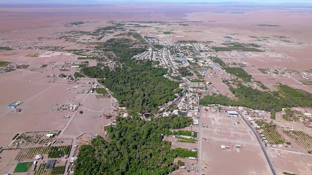Pica oasis from the Air, Iquique, Tarapaca, Chile, Desert, Drone