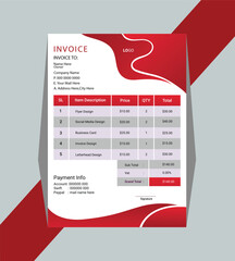 Professional and modern Business invoice form template.Invoicing money bills or price invoices and payment agreement design templates.Tax form, bill graphic or payment receipt page vector.