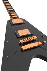 Fototapeta premium Close-up Electric acoustic guitar isolated on white background.