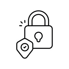 Secured icon Stock illustration.
