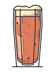 beer in glass drink drawn