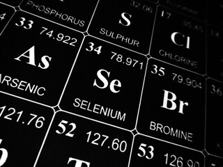 Selenium on the periodic table of the elements