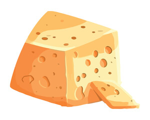 Fresh mozzarella cheese food icon