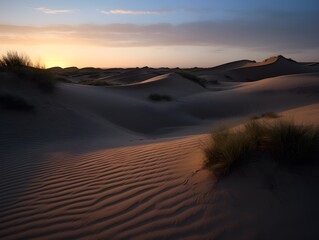 Fototapeta na wymiar sunrise in the desert (Generative AI)