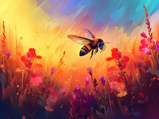 Obraz premium butterfly on the meadow (Generative AI)