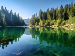 lake in the mountains (Generative AI)