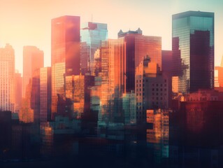 Fototapeta premium city skyline (Generative AI)