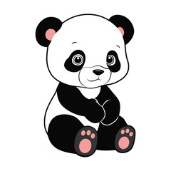 Cute Panda bear illustrations, vector, art design
